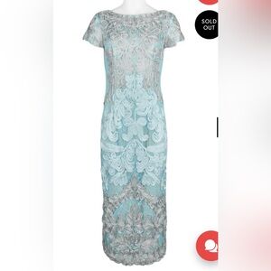 JS Collections Santiago Soutache Cocktail Midi Dress